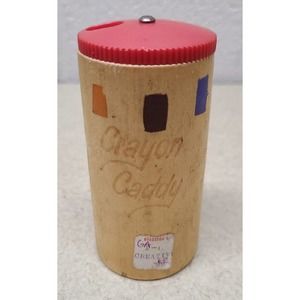 Vintage Wood Crayon Caddy Crayon Holder 4x2